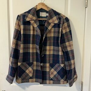 Vintage 60’s Pendleton 49er Plaid Wool Jacket - Medium